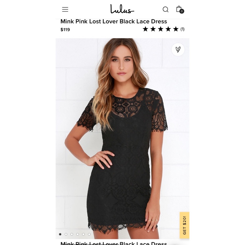 MINKPINK black lace dress